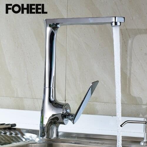 FOHEELKitchen Faucets Deck Mounted Mixer Tap 360 Rotation 4 Colors Faucet Mixer Tap Crane For Kitchen Modern Style