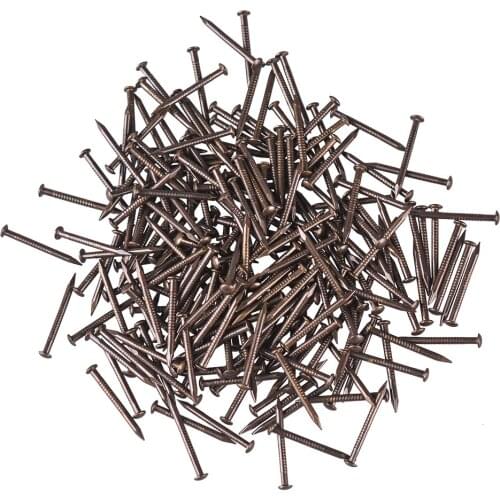 18X1.5MM Chinese Archaize Round Head Antique Bronze Wooden Nails for Furniture DIY Decorative Boxes 200pcs
