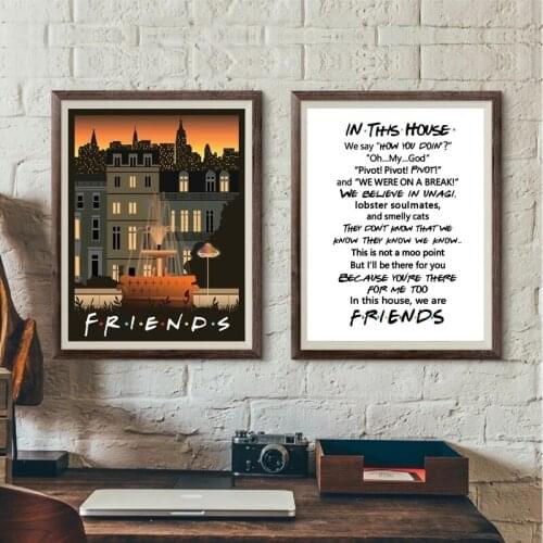 Modern Style Friends TV Show Canvas Painting Classic Posters and Prints on The Wall Picture Living Room Home Decoration Cuadros