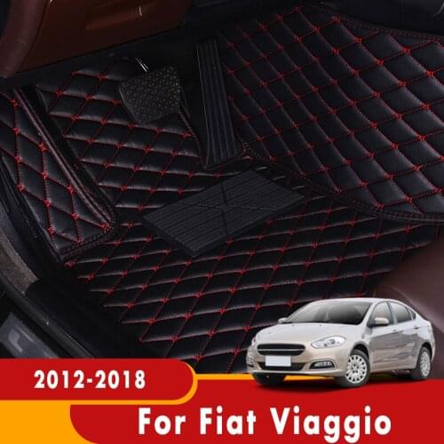 Carpets For Fiat Viaggio 2018 2017 2016 2015 2014 2013 2012 Leather Anti-Dirty Foot Pads Custom Car Mats Interior Accessories