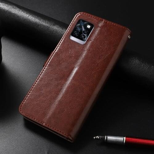 Leather Case For Infinix Note 10 X693 Premium PU Leather Wallet PU Flip Case For Infinix Note10Pro X695 NFC