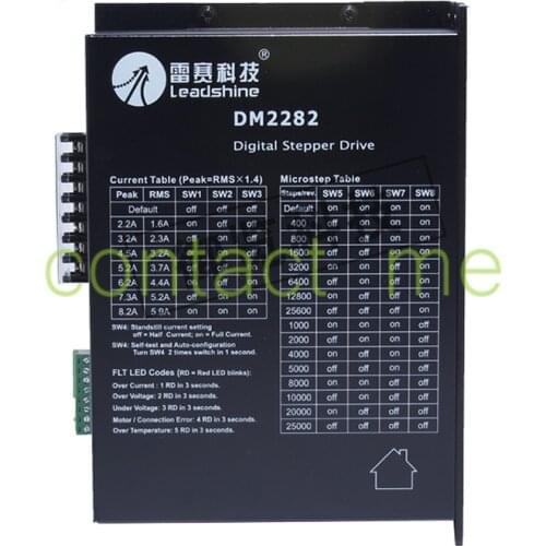Leadshine DM2282 CNC High voltage Digital Stepper Drive 2-phase 80~220VAC, out 2.2~8.2A push NEMA34 AND NEMA 42 motor