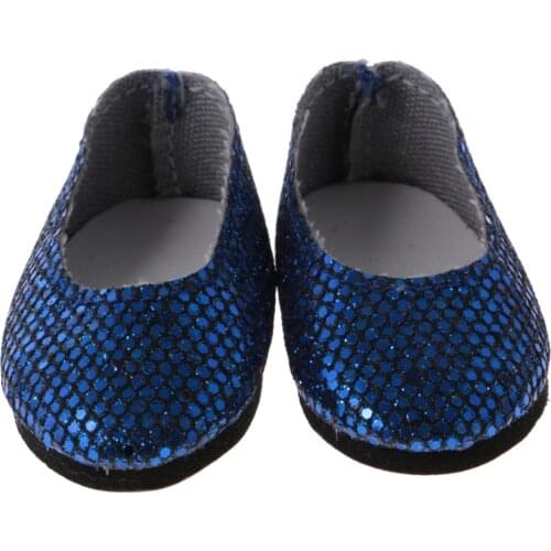 MagiDeal 4Colors 1Pair Fashion Bling Bling Sequins Shoes for 14 Inch Wisher Dolls Dressing Up Girls Gift