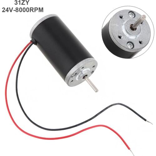 31ZY 24V 8000RPM Mini High Power Adjustable Permanent Magnet Motor with Wiring for Smart Appliances and Forward-reverse Function