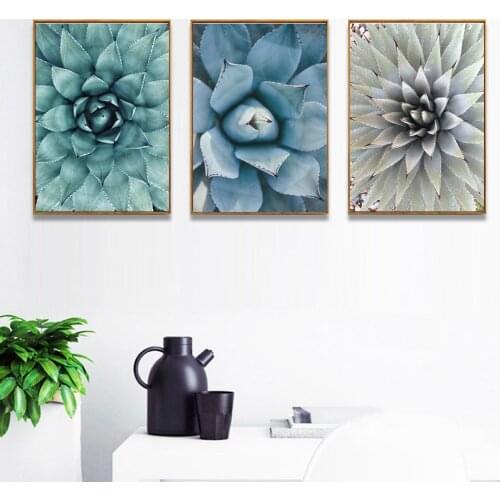 Nordic Style Flower Succulent Plant Motivational Poster Wall Art Canvas Print Minimalist Painting Picture Home Decoration