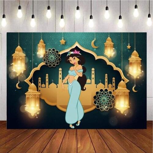 Cartoon Lslamic Princess Photography Background Backdrop Children Kids Birthday Party Decoration Wallpaper Photo Studio