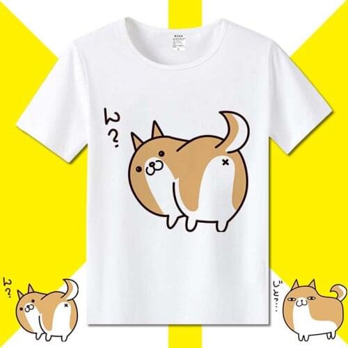 New Summer Men T-shirt Doge Cosplay T Shirt Anime Cartoon Tshirt Casual Short Sleeve Tees