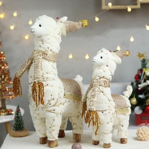 Ornaments Decoration Alpaca Merry-Christmas Santa-Claus New-Year-Decor Doll Pendants