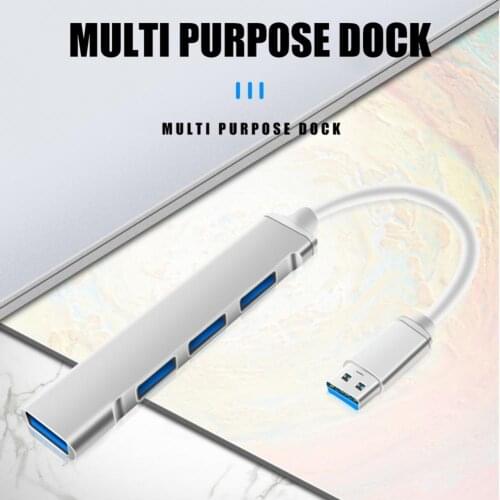 Portable 4 Ports USB 3.0 Hub Extension Cable Splitter for Phone Computer Pad High Speed Cable Splitter Aluminum Alloy for PC