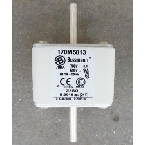 Fuses: 170M5061 550A 690V / 170M5062 630A 690V / 170M5063 700A 690V aR