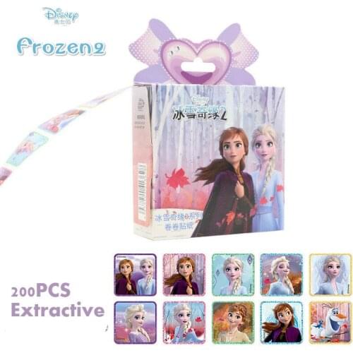 Disney Frozen2 Elsa Anna Removable Sticker Princess Scrapbooking For Kids Decor Notebook Computer Skateboard Cartoon stickers
