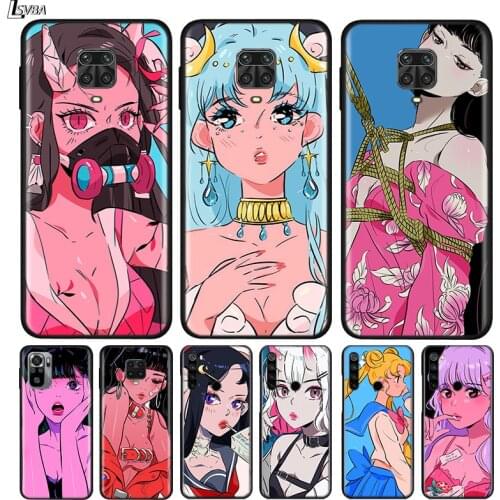 Silicone Cover Anime Aesthetic Girl For Xiaomi Redmi Note 10 10S 9 9C 9S Pro Max 9T 8T 8 7 6 5 Pro 5A 4X 4 Phone Case