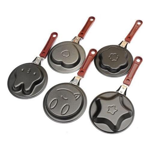 0 100pcs/lot Mini Pan Heart Shaped Egg Fry Frying Pan, Cook pan ,Non-Stick without pot cover