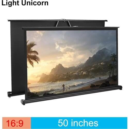 Light Unicorn 50 inches 16:9 TSH50 table Screen/Mico mini led Projector,Portable Screen Easy to carry for Private cinema,meeting