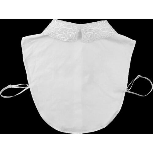 Women Removable Vintage Half Shirt Removable Fake Collar Blouse White