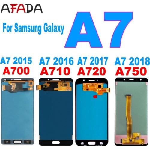 AAA A7 LCD For Samsung Galaxy A7 2015 2016 2017 2018 A700 A710 A720 A750 LCD Display Touch Screen Digitizer Assembly Replacement