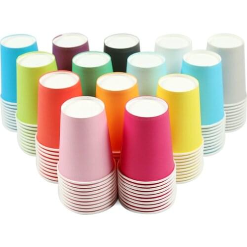 10pcs/lot Disposable Paper Cup Drinking Cup For Wedding Party Supplies Party Decoration Children Creative DIY handmade materials