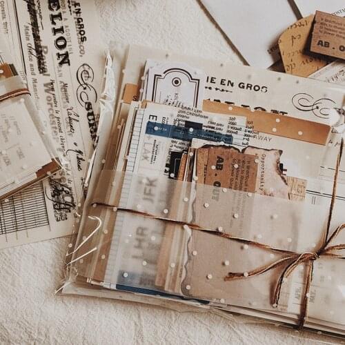 165 Sheets Retro Letterhead Background Material Stickers Vintage Life Series Memo Notesdaily Label Diy Scrapbooking Stationery