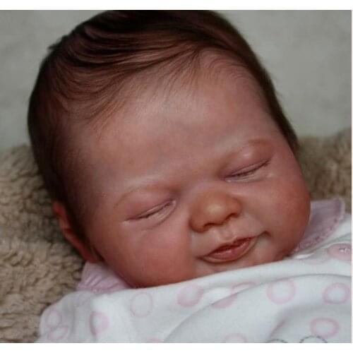 18inch Reborn Doll Kit Angeli Newborn Sleeping Baby Lifelike Soft Touch Unfinished Unpainted Doll Parts