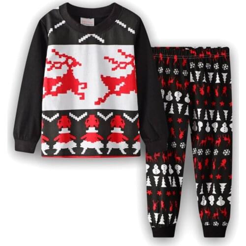 2020 Boys Christmas Pajamas Pijama Infantil Girls Santa Pjs Gecelik Koszula Nocna Pyjamas Kids Pajama Set