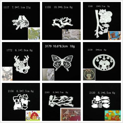 25 Styles) 2021 Cute Animal Metal Cutting Dies DIY Scrapbooking Paper Photo Album Crafts Mould Cards Blade Punch Stencils