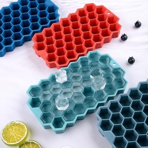 37Grids Ice Cube Maker For Drink Cocktail Party Bar Tools BPA Free Silicone Ice Cube Tray Kitchen Gadgets