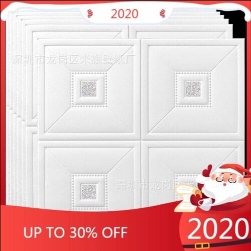 3D Wall Stickers Wallpaper Decor Foam Waterproof Ceiling soundproof wallpaper For Kids Living Room DIY Background