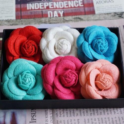 Big Flower Brooches Woman Girl Boxed Brooch Cloth Art Fabric broche Fashion Jewelry Accessories Gifts