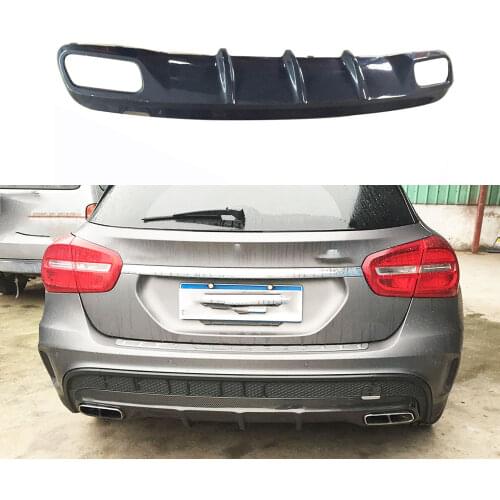 Carbon Fiber Rear Bumper Lip Diffuser for Mercedes Benz GLA Class X156 GLA45 AMG 2015 2016 2017 2018 O Style FRP Bumper Spoiler
