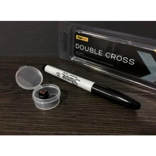 Double Cross by Mark Southworth (1 X Stamper + 1 Heart Stamper) Magic Tricks Magician Close Up Illusions Gimmick Mentalism Magia