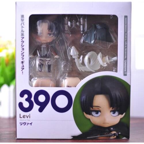 Attack On Titan Action Figure Toys Collectible Gsc390 Levi Clay Face Changing Dolls Levi Ackerman Eren Yeager Q Ver. Anime Model