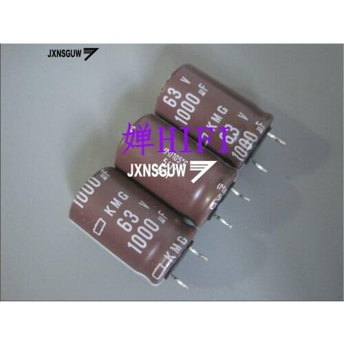 10PCS NIPPON KMG 63V1000UF 16X25MM NCC long life electrolytic capacitor 1000UF/63V CHEMI-CON 105 degrees 1000uF 63V