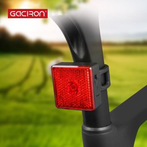 Gaciron 40 lumen Bike Tail light Smart alert LED Light Hangable Running Warning Lamp Bicycle Rear Light Rechargeable Waterproof