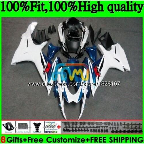 Injection For SUZUKI GSXR 600 750 GSXR750 11 12 13 14 15 39BS.18 K11 GSXR600 2011 Blue white 2012 2013 2014 2015 2016 Fairing
