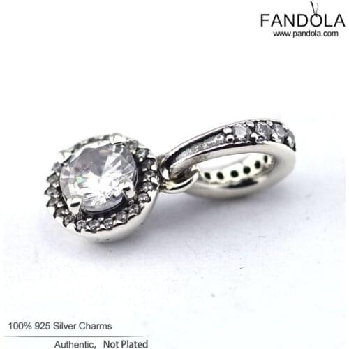 Classic Elegance Dangle Charms 925 Sterling Silver Clear CZ Beads for Jewelry Making Fits Original Bracelets Women Jewellery