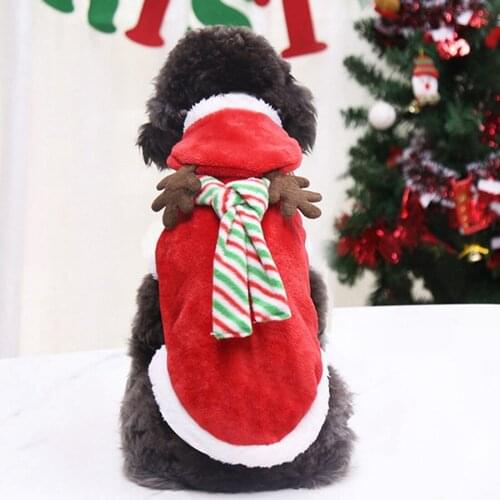Dog Costume New Year Dog Coat Winter Cat Dogs Clothes for Small Dog Santa Claus Costume for Teddy Christmas Cat Coats