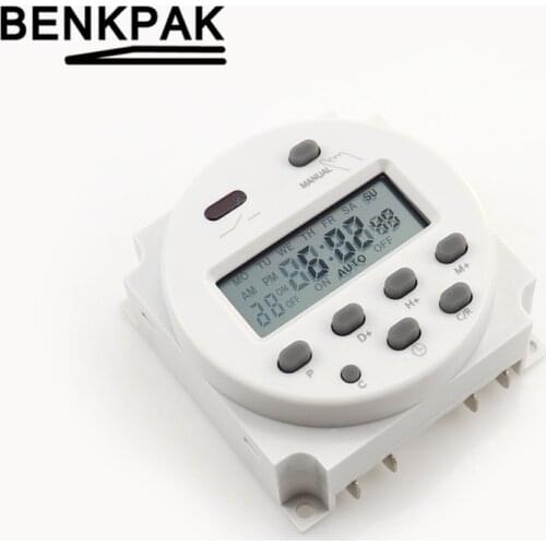 CN101A Round Digital LCD Power Timer Weekly Programmable Electronic Time Switch CN101