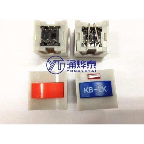 YYT 5PCS High quality square with light and lock key switch self-locking switch