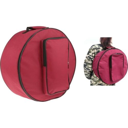 Snare Drum Bag Backpack Case Storage Bag with Shoulder Strap Outside Pockets Instrument Parts
