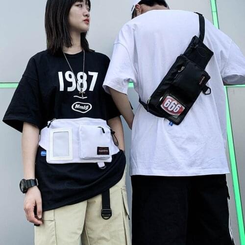 Fashion Crossbody Bag Men Sports Chest Bag Nylon High-Capacity Travel Pack Unisex Phone Pouch Casual Waist Bags Male Belt Pack