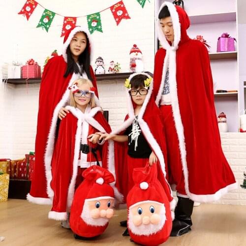 2017 New Arrival Adult and kids Costume Suit Christmas Costumes Christmas Put on Christmas clothes with the children