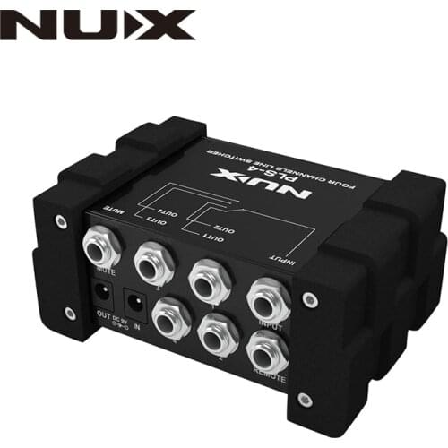 NUX Pro-Audio PLS-4 Four-channel Line Switcher Noise Gate True Bypass Switch 6 Devices With More Than 128 Presets