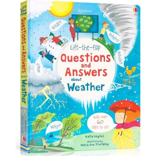 Usborne Lift-the-flap Questions and Answers about Weather Learning English Educational Picture Books Baby Reading Gift Books