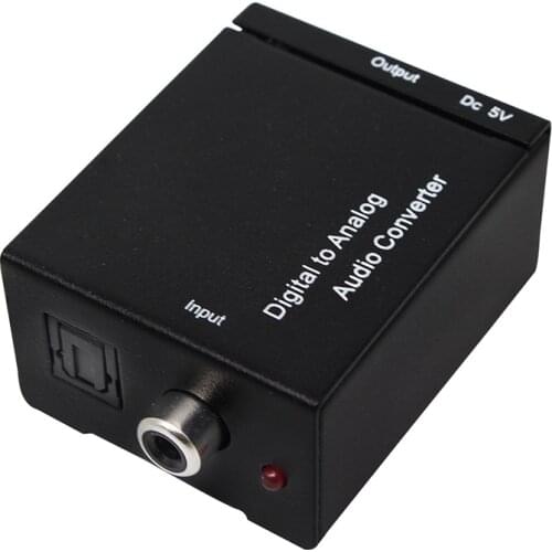 Digital to Analog Audio Converter Adapter of Optical Coaxial Toslink Signal to Analog Audio Converter Adapter RCA Cable USB 2.0