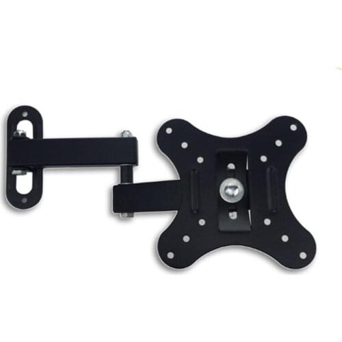 Adjustable 14-27-Inch TV Wall-Mounted Bracket, Flat-Sn TV Frame, 15-Degree Tilt, Mobile LCD TV Monitor Bracket