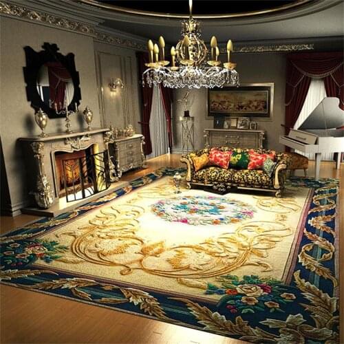 Handmade Wool Carpets For Living Room Luxury Decoration Bedroom Carpet Thick Study Room Sofa Mat Coffee Floor Europe Table Rug