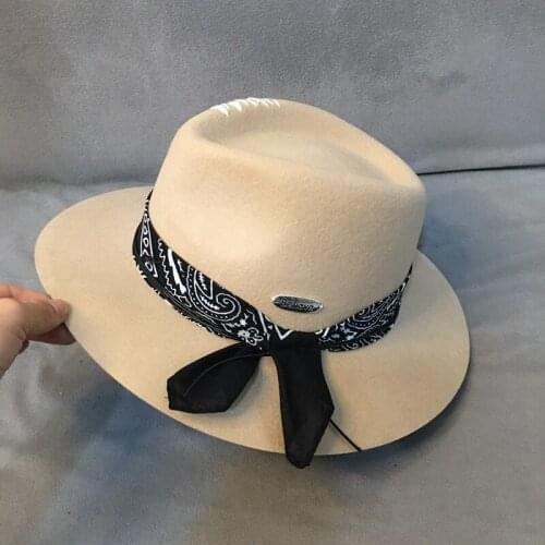 Fedora new panama cat winter wool hat Sir French fashion restoring ancient ways is han edition elegant wide-brim ins England