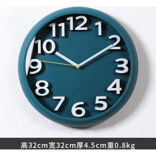 Modern Simple Wall Clock Colorful Living Room Fashion Minimalist Wall Clock Creative Nordic Quartz Reloj Mural Home Decor WF50WC