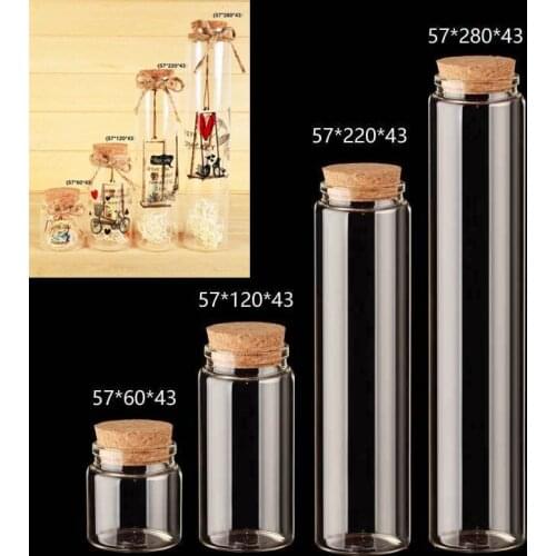 50pcs 90ml 220ml 400ml 800ml Glass Storage Jars Tank Sealed Cans Food Flower Tea Dried Fruit Grains Storage Container Glass Jars