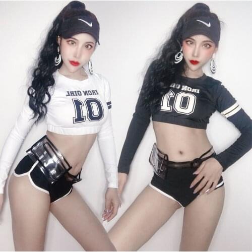 Jazz Hip Hop Performance Dancing Nightclub Bar Pole Dancing Costume Dj Female Singer Stage Clothes Woman Party Outfit DWY3827